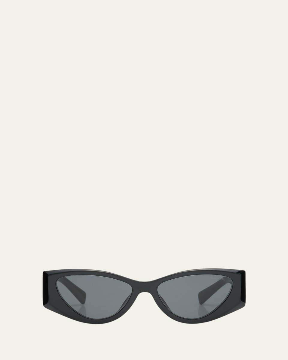 MU 06YS Monochrome Acetate Cat-Eye Sunglasses